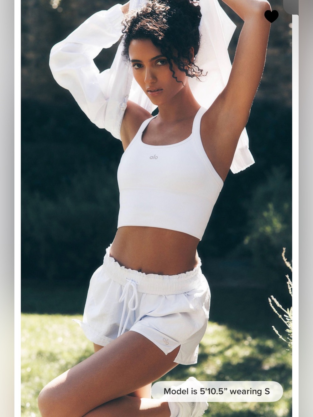 Alo Yoga Seamless Ribbed Favorite Bra Tank White Size S EUC